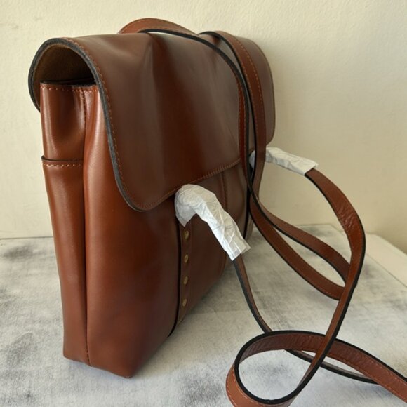 PATRICIA NASH Tan Heritage Leather Amersham Multi Pocket Messenger Bag - Picture 7 of 15